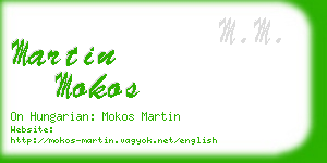 martin mokos business card